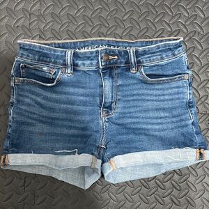 American Eagle Outfitters Women's Dark Blue Jean Shorts
